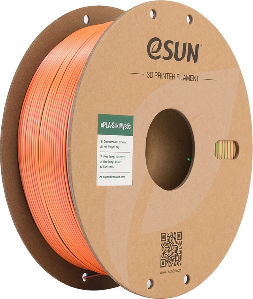 eSUN ePLA Silk Mystic Filament 1.75mm 1 KG - Mavi Turuncu Yeşil