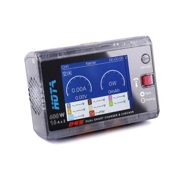 HOTA D6S DC Akıllı Çift Kanal LiPo Şarj Cihazı 600W 16A