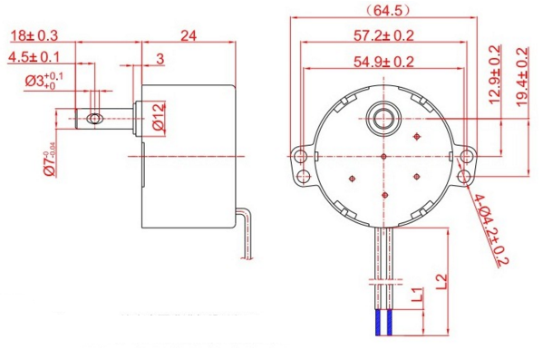 220V 10 Rpm AC Senkron Motor