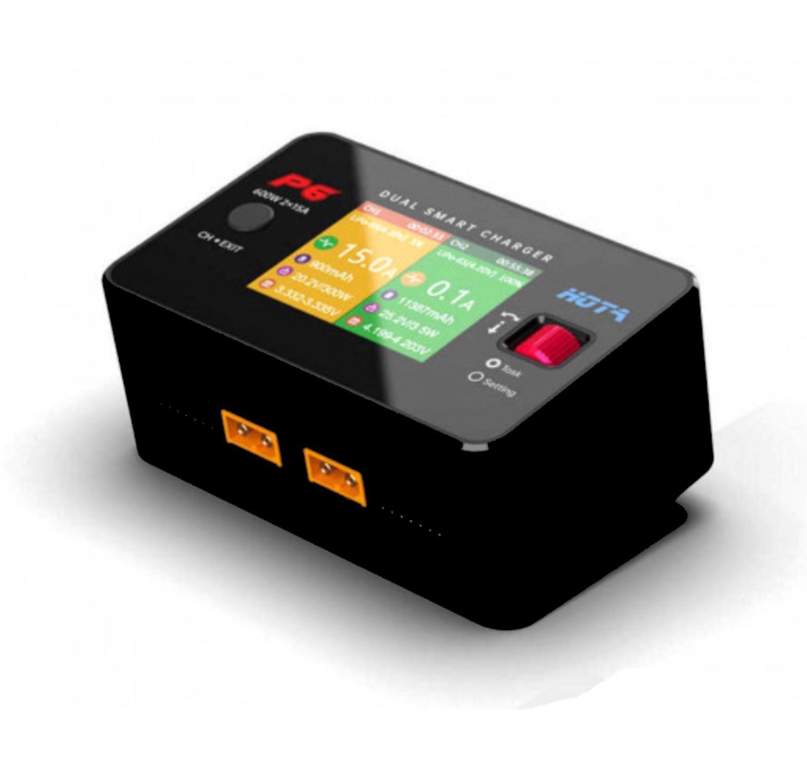 HOTA P6 600W 15A 1-6S Çift Kanallı DC Akıllı Şarj Cihazı