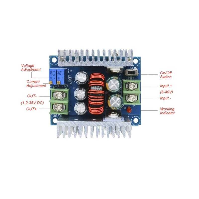 300W 20A DC-DC Buck Dönüştürücü Gerilim Voltaj Düşürücü