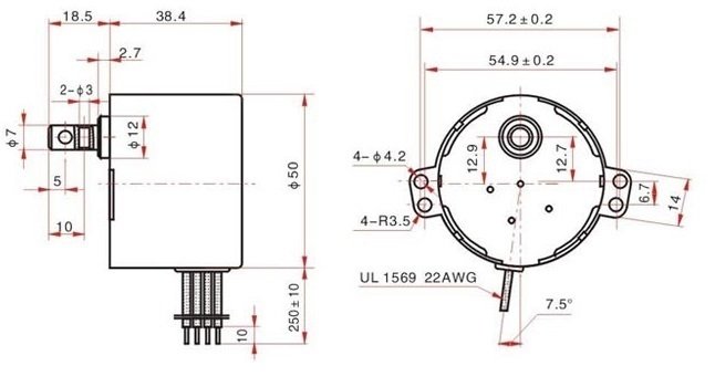220V 33 Rpm 6W AC Senkron Motor