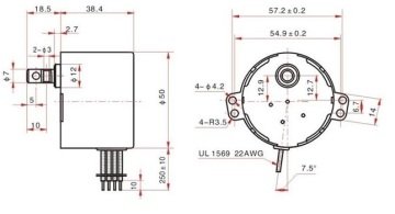 220V 33 Rpm 6W AC Senkron Motor