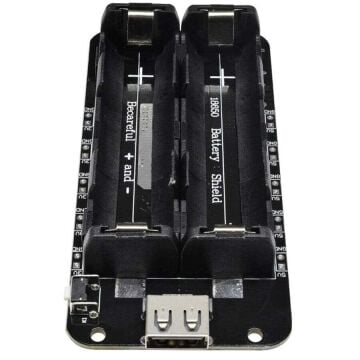 2'li Anahtarlı 18650 Lityum Pil Yuvası ve Şarj Modülü V8 Mikro USB