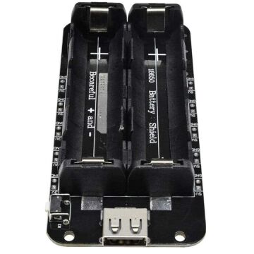2'li Anahtarlı 18650 Lityum Pil Yuvası ve Şarj Modülü V8 Mikro USB