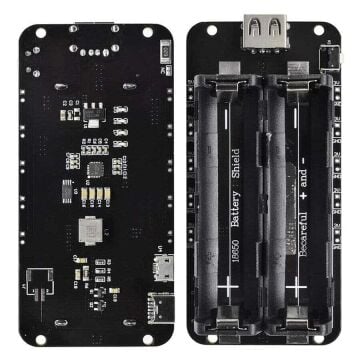2'li Anahtarlı 18650 Lityum Pil Yuvası ve Şarj Modülü V8 Mikro USB
