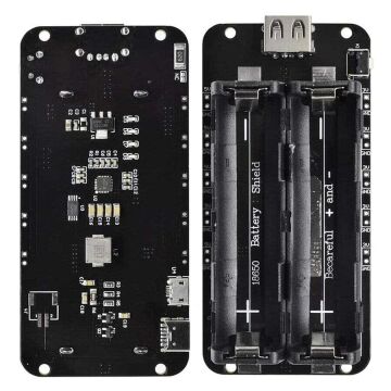 2'li Anahtarlı 18650 Lityum Pil Yuvası ve Şarj Modülü V8 Mikro USB