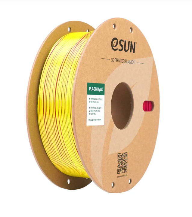 eSUN ePLA Silk Mystic Filament 1.75mm 1 KG - Kırmızı Sarı Mavi