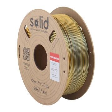 Solid Çift Renkli Silk PLA Filament Siyah/Altın 1.75mm - 1Kg