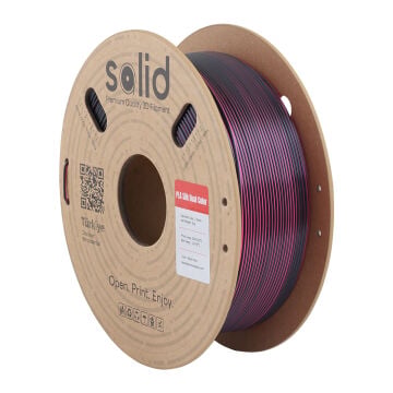 Solid Çift Renkli Silk PLA Filament Siyah/Kırmızı 1.75mm - 1Kg