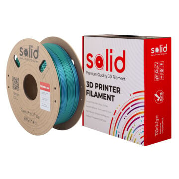 Solid Çift Renkli Silk PLA Filament Mavi/Yeşil 1.75mm - 1Kg