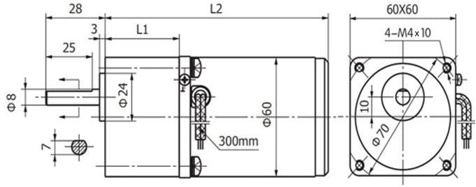 220V 125 Rpm 60mm Redüktörlü AC Motor YN60/10W