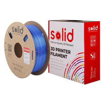 Solid Üç Renkli Silk PLA Filament Siyah/Mavi/Mor- 1.75mm - 1Kg