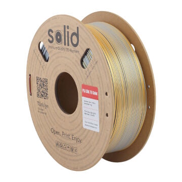 Solid Üç Renkli Silk PLA Filament Altın/Gümüş/Bakır - 1.75mm - 1Kg