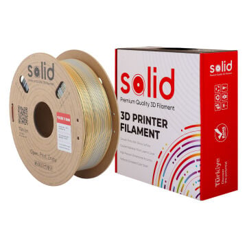 Solid Üç Renkli Silk PLA Filament Altın/Gümüş/Bakır - 1.75mm - 1Kg