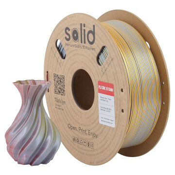 Solid Üç Renkli Silk PLA Filament Altın/Gümüş/Bakır - 1.75mm - 1Kg