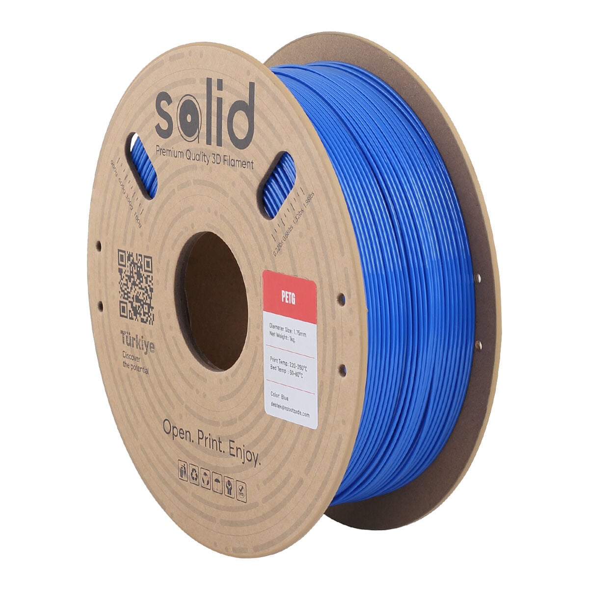 Solid PETG Mavi Filament 1.75mm 1Kg