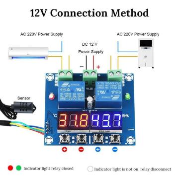 SHT20 Isı ve Nem Kontrollü 2 Kanal Bağımsız Röle Modülü XH-M452