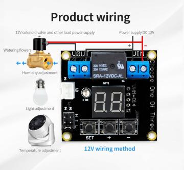 VHM-014 12V Isı- Nem - Işık Kontrollü Röle Kartı