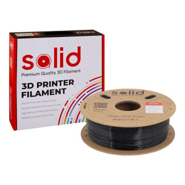 Solid PETG Glitter Siyah Filament 1.75mm - 1Kg