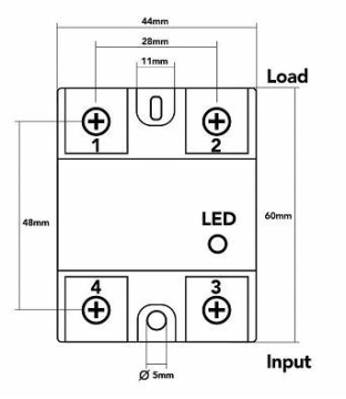 SSR-25DA Solid State Röle 25A - 3-32VDC Giriş 24-380VAC Çıkış