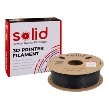 Solid PLA-CF (Carbon Fiber) Siyah Filament 1.75mm - 1Kg