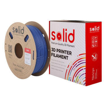 Solid PLA-CF (Carbon Fiber) Mavi Filament 1.75mm - 1Kg