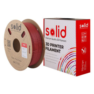 Solid PLA-CF (Carbon Fiber) Kırmızı Filament 1.75mm - 1Kg
