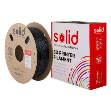 Solid TPU 95A Flex Siyah Filament 1.75mm - 1Kg