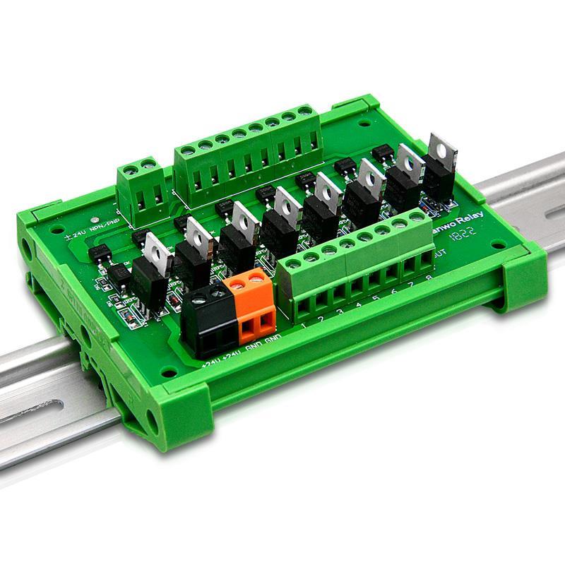 NPN 8'li Mosfet Çıkış Güçlendirici Kart - PLC DC Amplifier Board