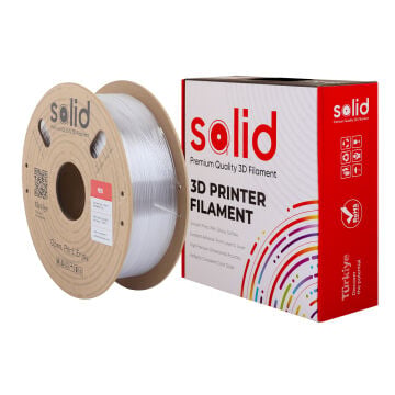 Solid PETG Şeffaf (Transparan) Filament 1.75mm - 1Kg