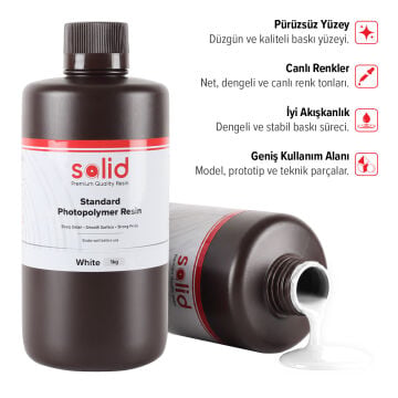 Solid Standart UV Reçine Beyaz - 1 Kg