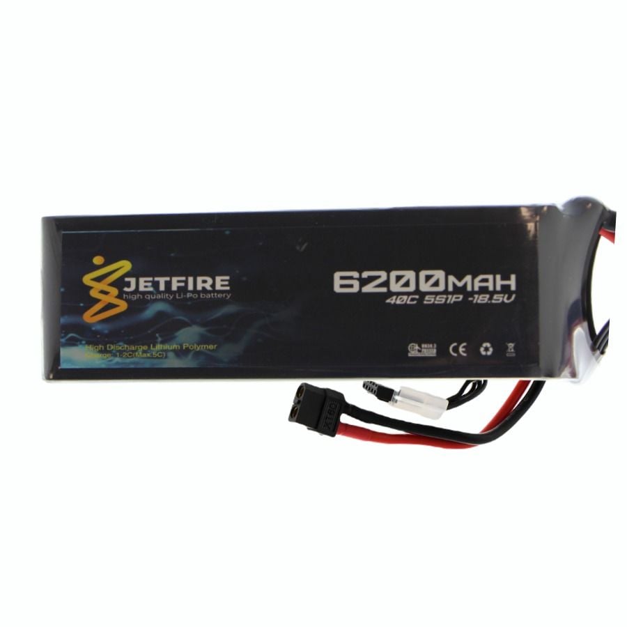 18.5V 6200mah 40C Lipo Batarya 5S Jetfire Pil