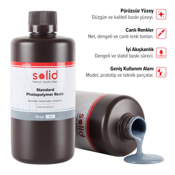 Solid Standart UV Reçine Gri - 1 Kg
