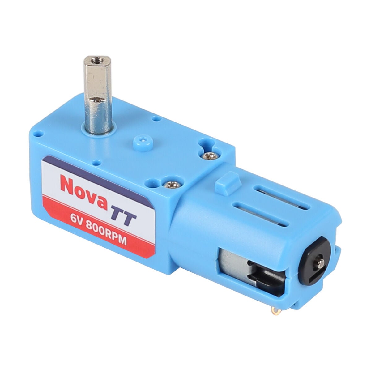 Nova TT 6V 800 RPM Metal Dişli L Redüktörlü DC Motor - Mavi