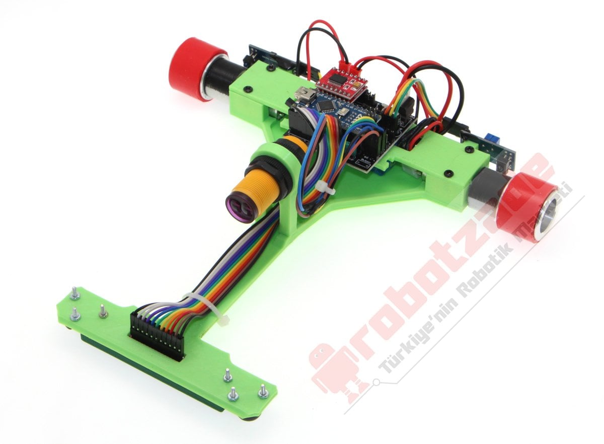 GinBot 2WD Çizgi İzleyen Robot Kiti Encoderli