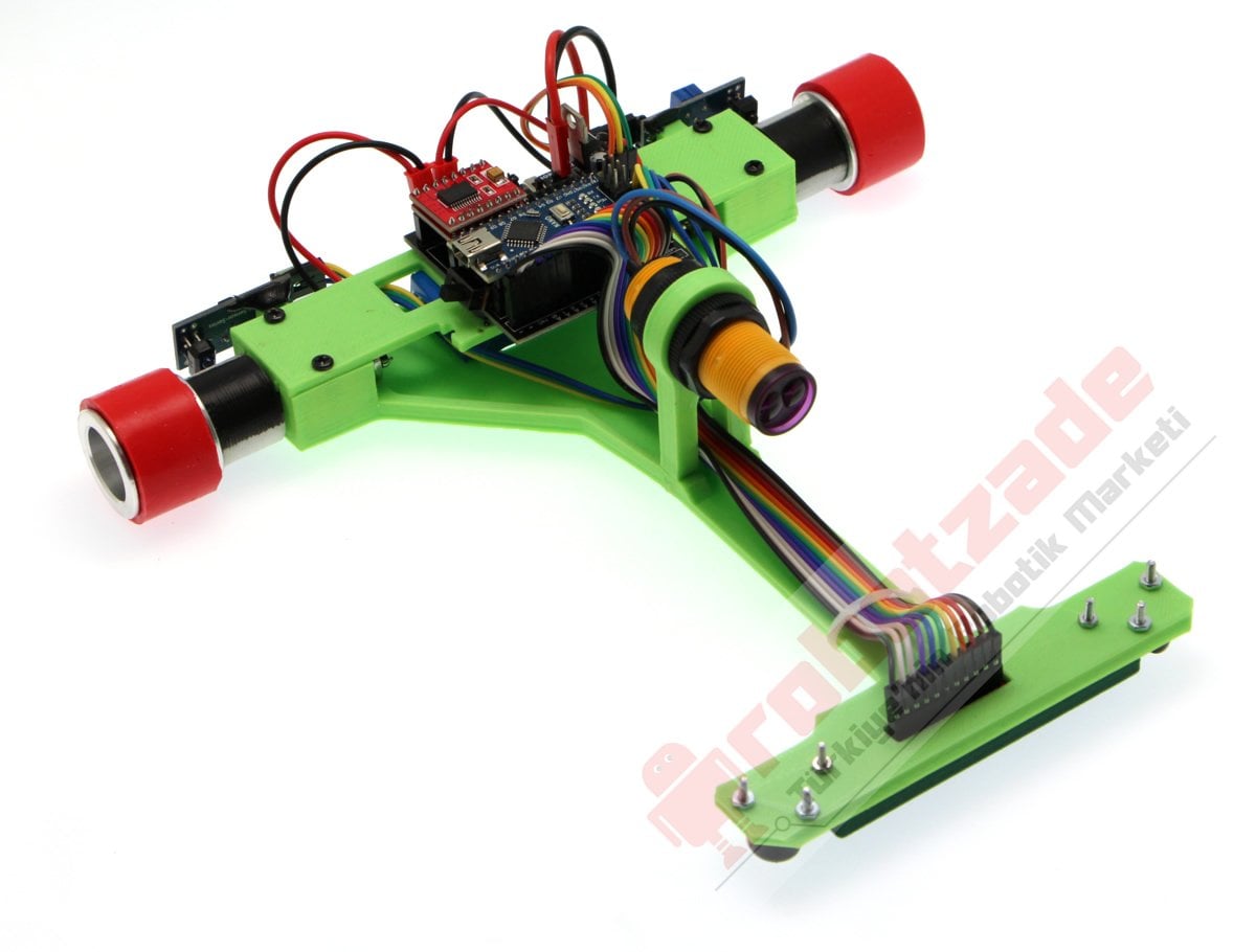 GinBot 2WD Çizgi İzleyen Robot Kiti Encoderli