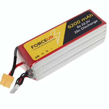 22.2V 6200mAh 25C Lipo Batarya 6S Force-Up Pil