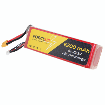 22.2V 6200mAh 25C Lipo Batarya 6S Force-Up Pil