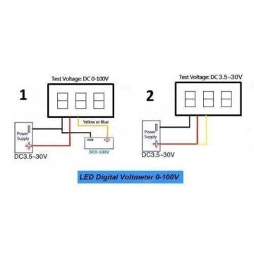 DSN-VC288 DC 100V 10A Voltmetre - Ampermetre