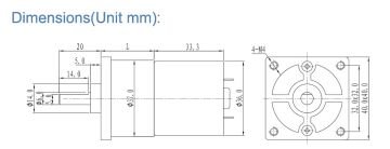 12V 120Rpm 42mm Redüktörlü Kare Flanşlı Kısa Dc Motor
