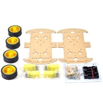 4WD Çok Amaçlı Mobil Robot Platformu - Şeffaf