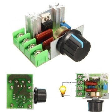 AC 220V 2000W Motor Hız Kontrol Kartı Dimmer