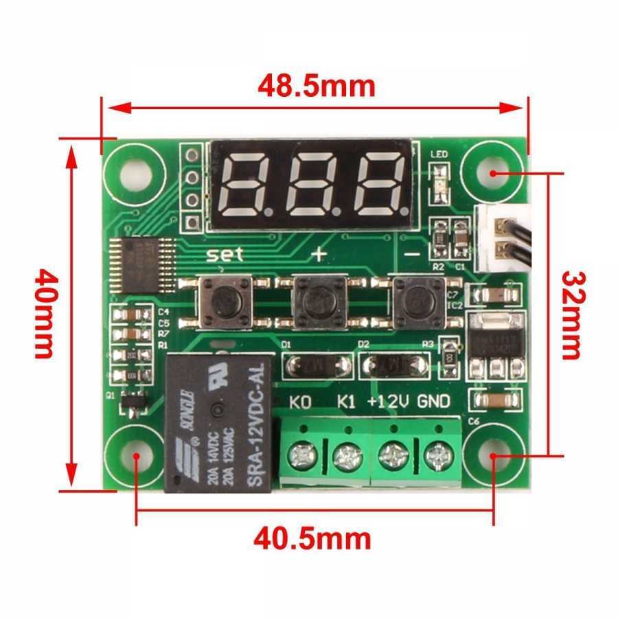 W1209 Röle Çıkışlı Dijital Termostat - Sıcaklık Kontrol Kartı