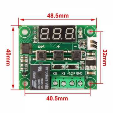 W1209 Röle Çıkışlı Dijital Termostat - Sıcaklık Kontrol Kartı