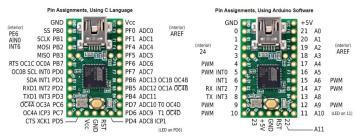 Teensy 2.0 AVR Geliştirme Kartı - ATmega32u4