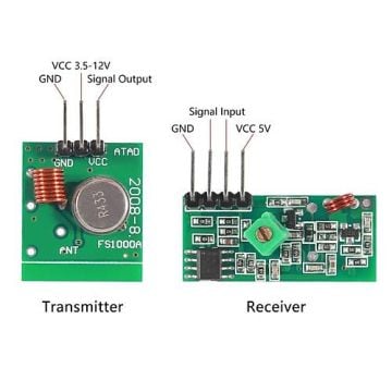 433 Mhz RF Kablosuz Alıcı Verici