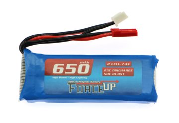 7.4V Lipo Pil 650mAh - Slim