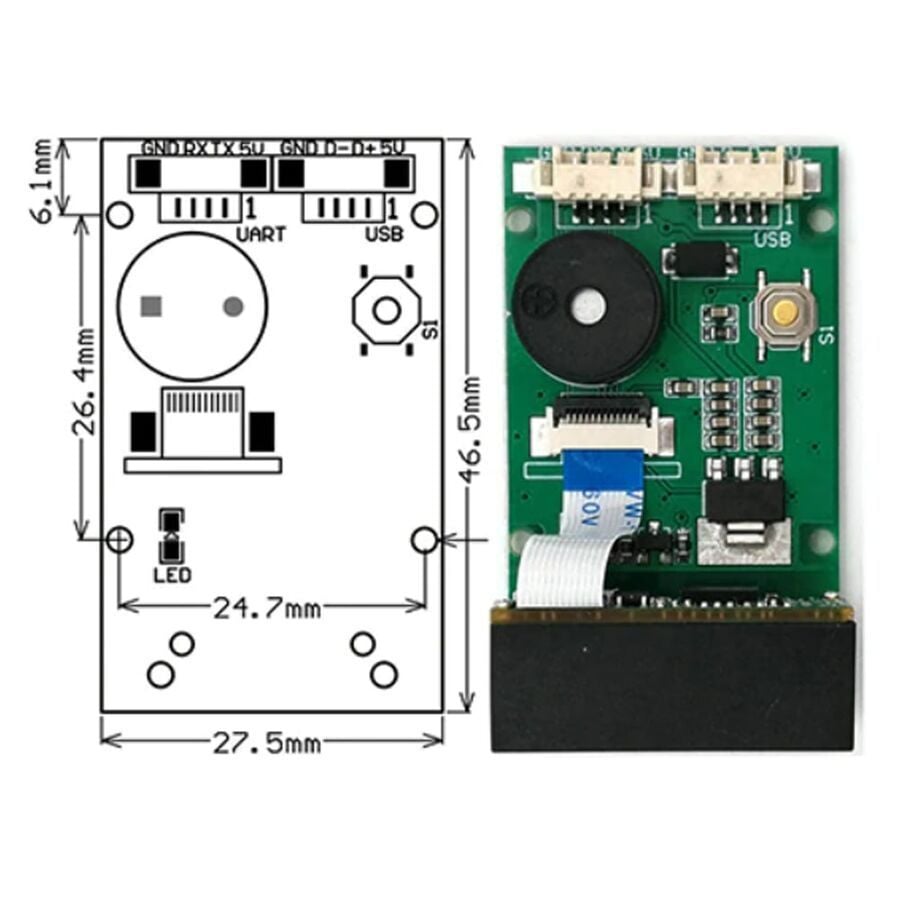 GM67 QR Barkod Tarayıcı Modül