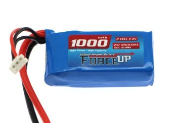 7.4V Lipo Pil 1000mAh - Slim